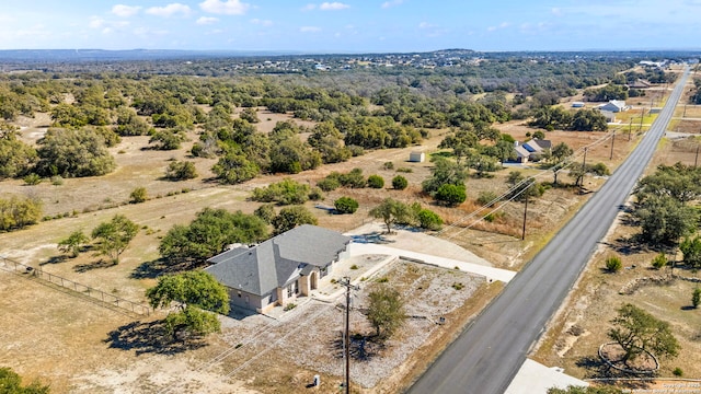 aerial view with a rural view