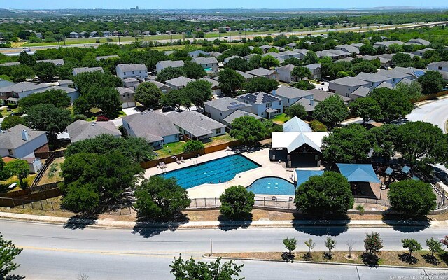bird's eye view with a residential view