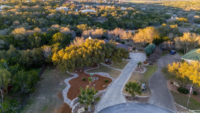 aerial view with a wooded view