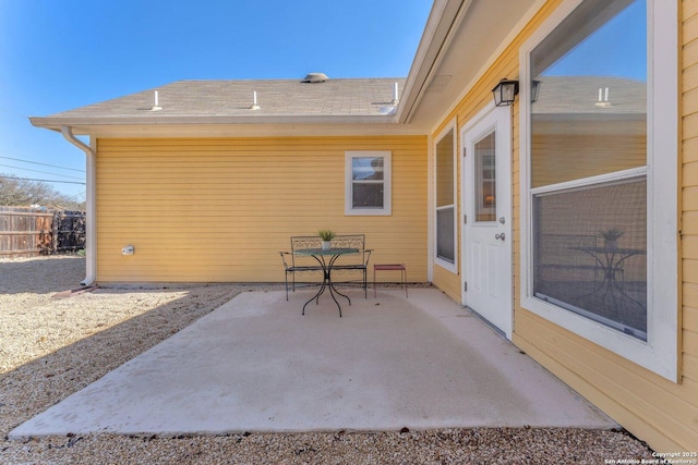 view of patio with fence