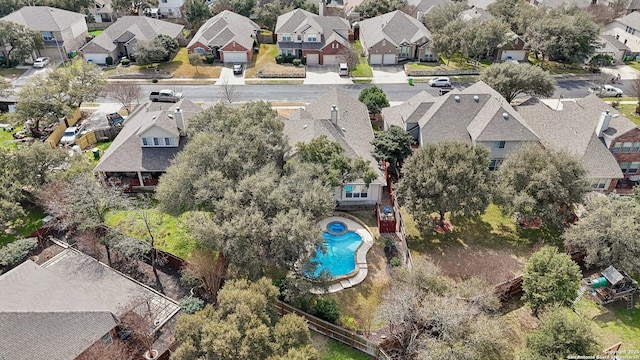 bird's eye view featuring a residential view