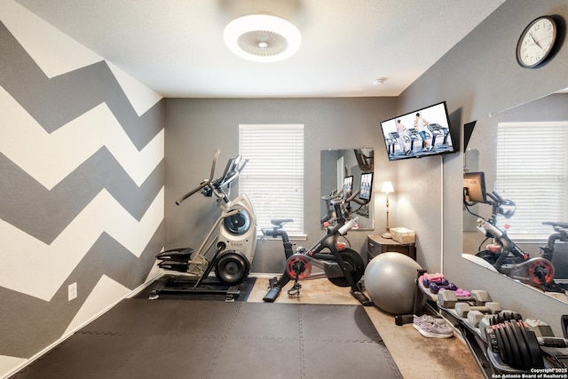 view of exercise area