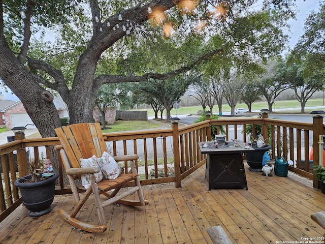 view of wooden terrace