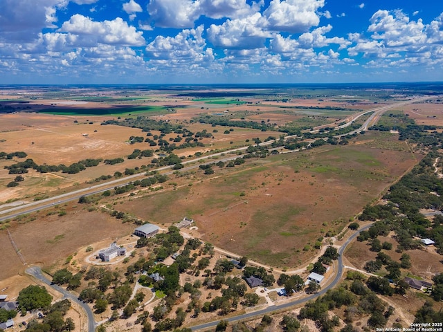 bird's eye view with a rural view