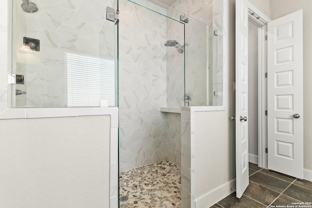 bathroom featuring a walk in shower