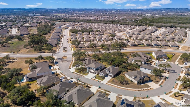 aerial view featuring a residential view