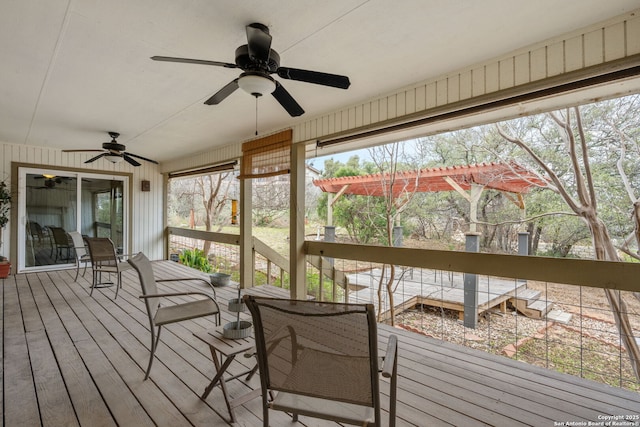 view of sunroom