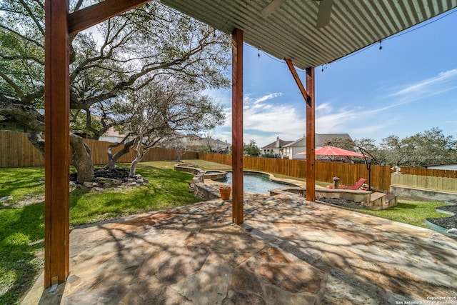 view of patio / terrace with a fenced backyard