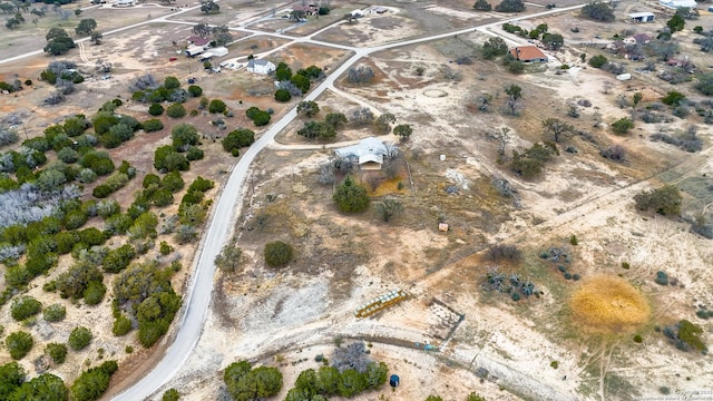 aerial view with a desert view