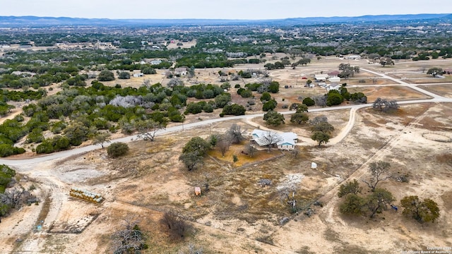 drone / aerial view with a mountain view