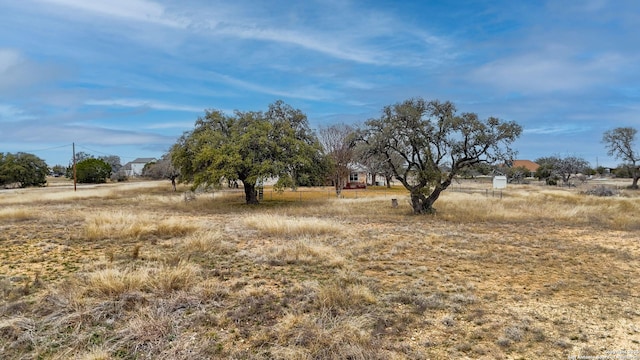 view of yard with a rural view