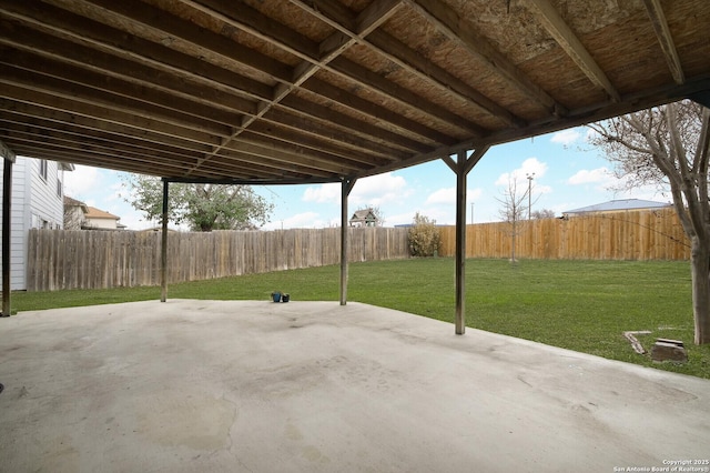 view of patio / terrace with a fenced backyard