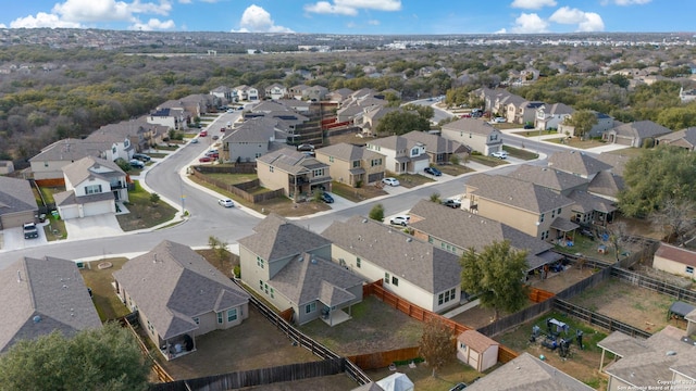 birds eye view of property with a residential view