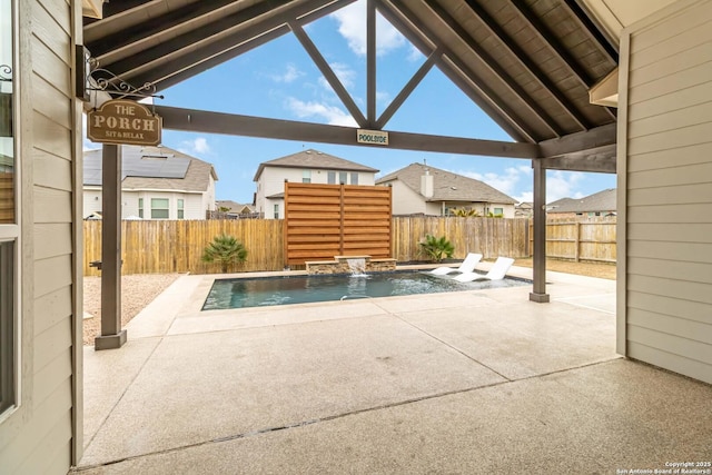 view of patio with a fenced backyard