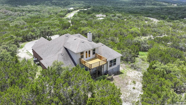 846 County Road 2763, Mico, TX 78056 - aerial view featuring a wooded view
