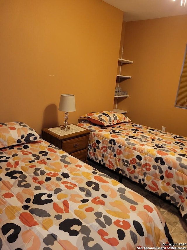 bedroom with tile patterned flooring