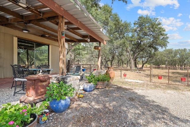 view of patio with fence