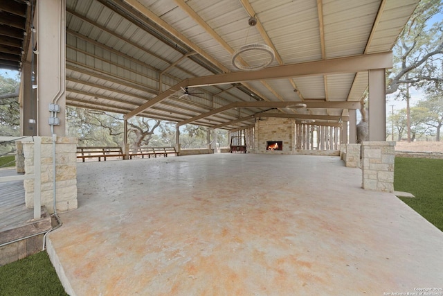 view of patio / terrace with a carport