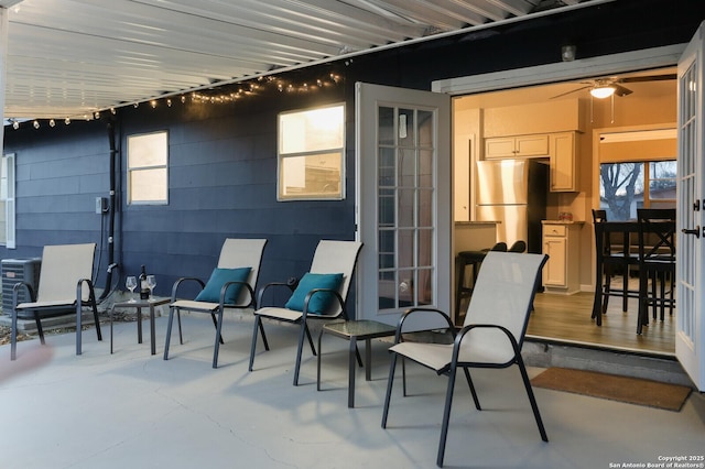 view of patio / terrace featuring french doors