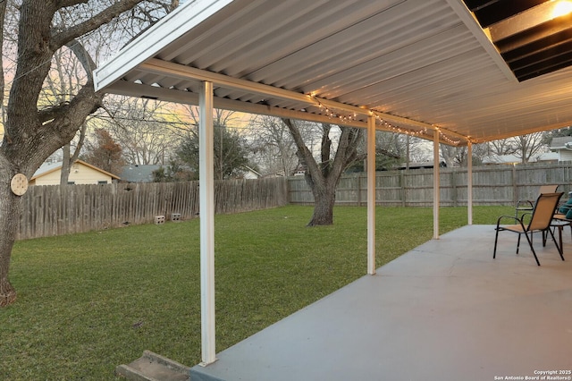 view of patio / terrace featuring a fenced backyard