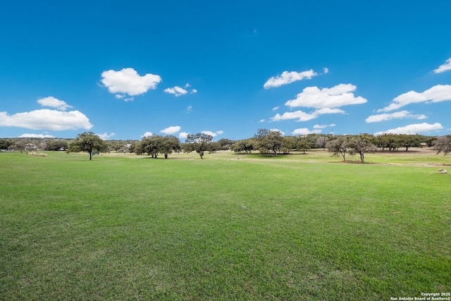 view of community with a rural view and a yard