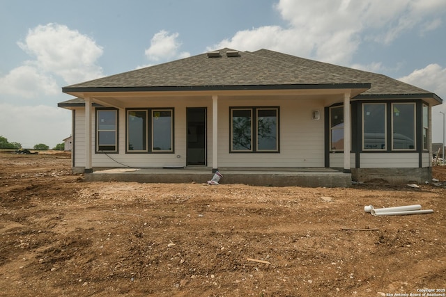 5810 Provo Pl, San Antonio, TX 78263 - back of property with a porch and a shingled roof