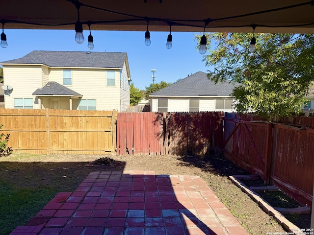 view of patio with a fenced backyard