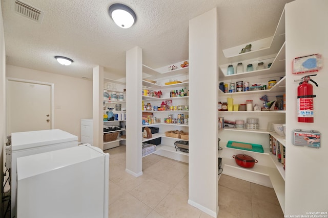 pantry with visible vents