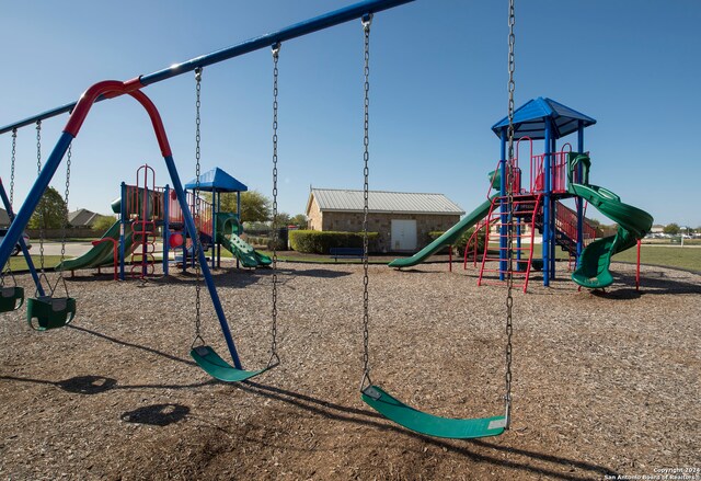 view of community jungle gym