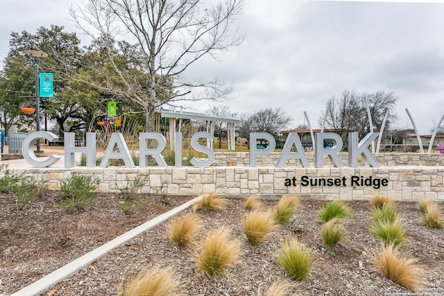 view of community sign