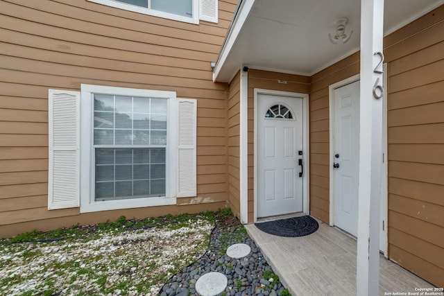 view of doorway to property