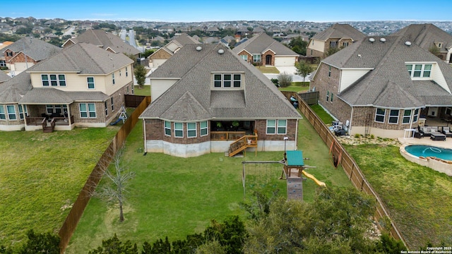 bird's eye view featuring a residential view