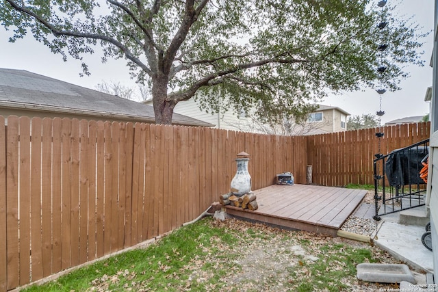 16110 Ambush Grv, San Antonio, TX 78247 - view of yard with a deck and a fenced backyard