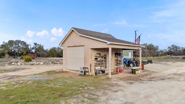 exterior space featuring an outdoor structure