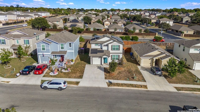 drone / aerial view with a residential view