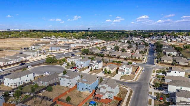 aerial view with a residential view