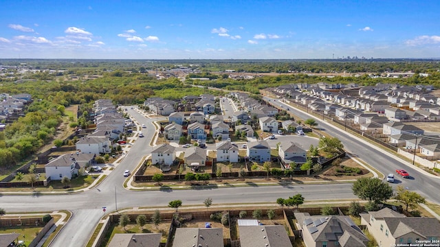 drone / aerial view with a residential view