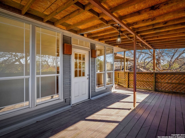 view of wooden terrace