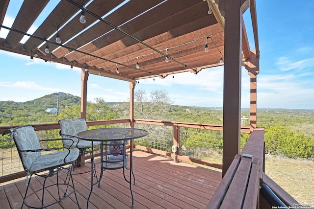 deck featuring outdoor dining space