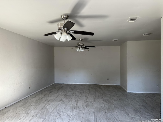 empty room featuring visible vents