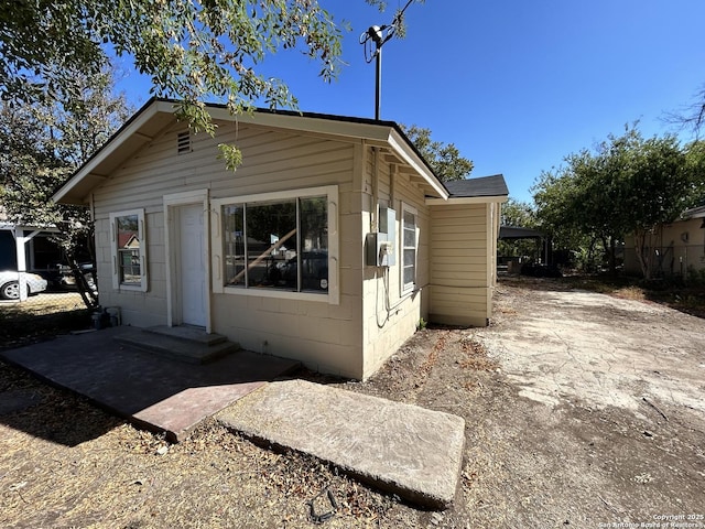 exterior space with entry steps