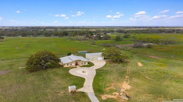 bird's eye view featuring a rural view