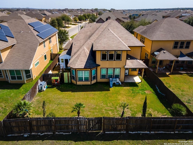 bird's eye view featuring a residential view