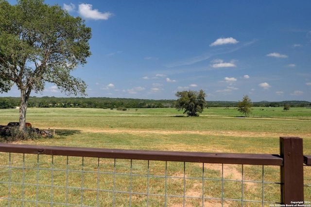 view of yard with a rural view