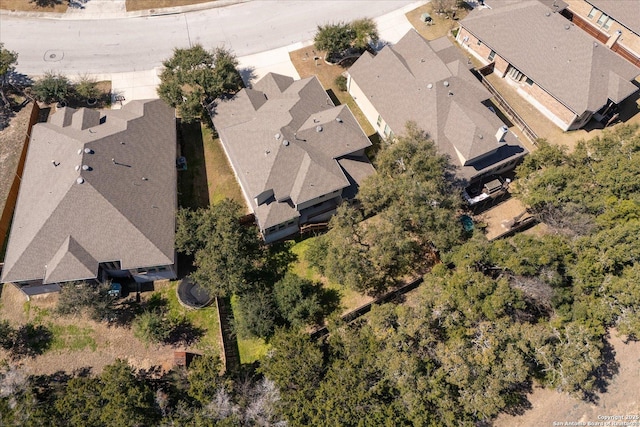 aerial view with a residential view