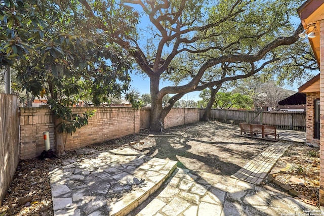 view of patio / terrace with a fenced backyard