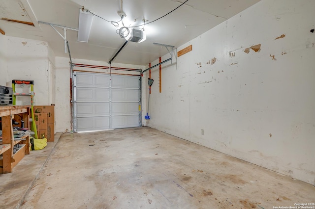 garage featuring a garage door opener