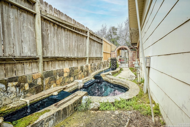 exterior space featuring fence