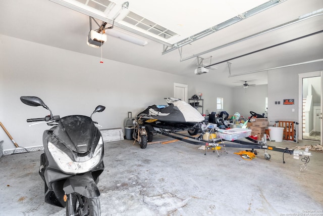 garage featuring a garage door opener