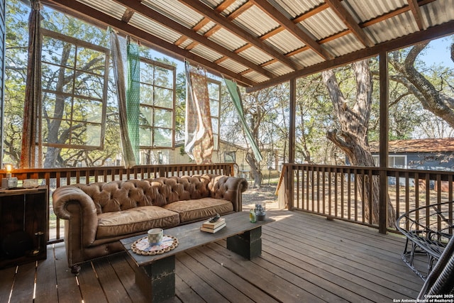 view of sunroom